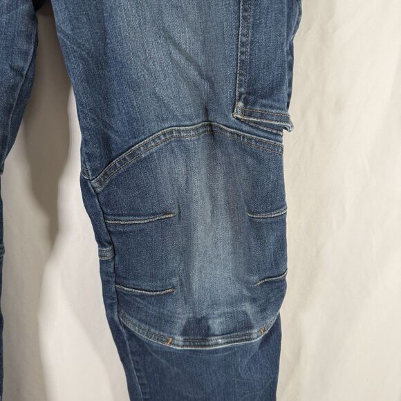 M Tac Tactical Den. Cargo Jeans Men's 34x30 Dark Wash Blue Denim Cotton Blend - Picture 4 of 16